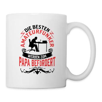 Amateurfunker wird zum Papa Funkamateur - Tasse - Weiß - Rechts