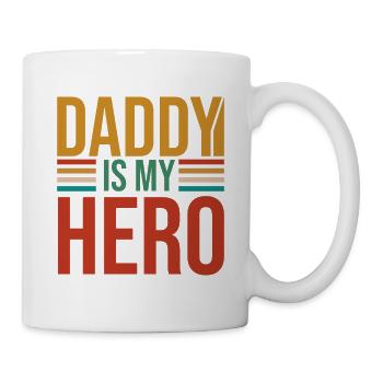 Papa est mon héros - Mug blanc - blanc - Droite