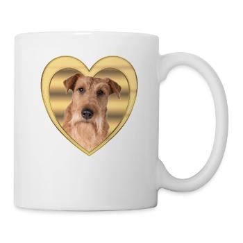 Irish Terrier - Hundeliebhaber - Hunde Herz - Tasse - Weiß - Rechts