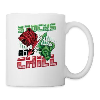 Actions et refroidir, acheter - Mug blanc - blanc - Droite