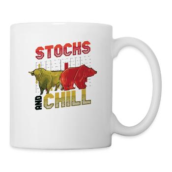 Actions et refroidir, acheter - Mug blanc - blanc - Droite