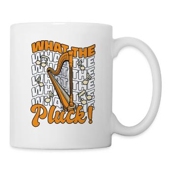 What The Pluck Harp Concert Harp Harp Music - Mug - white - Right