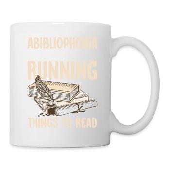 Abibliophobia, Running Out Of Things To Read - Mug - white - Right