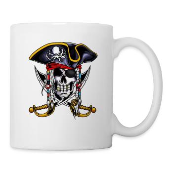 Pirate Skeleton Treasure Hunt Pirate Ship Costume - Mug blanc - blanc - Droite