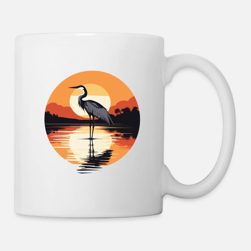 Reiher - Tasse - Weiß