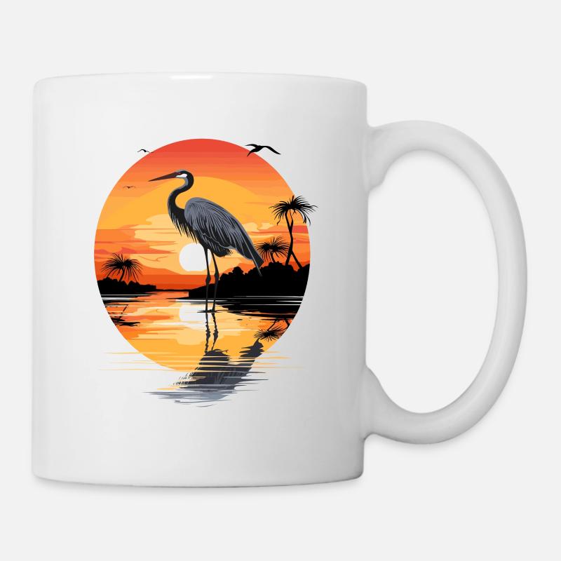Reiher - Tasse - Weiß