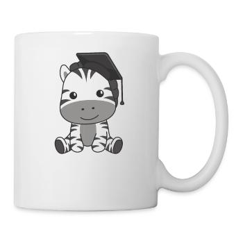 La maternelle des enfants a réussi la remise des diplômes du zèbre - Mug blanc - blanc - Droite