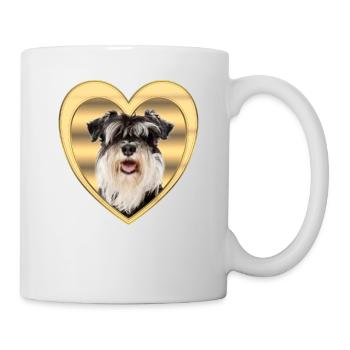 Miniature Schnauzer - Dog Lovers - Dogs Heart - Mug - white - Right