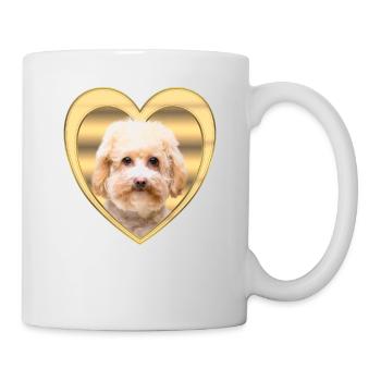 Zwergpudel - Hundeliebhaber - Hunde Herz - Tasse - Weiß - Rechts
