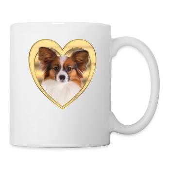Papillon - Dog Lovers - Dogs Heart - Mug - white - Right