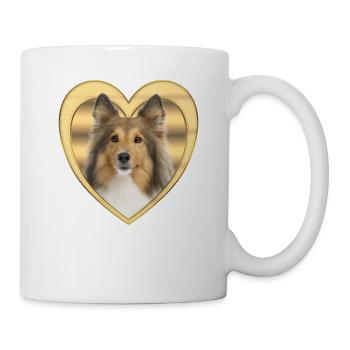 Sheltie - Hundeliebhaber - Hunde Herz - Tasse - Weiß - Rechts