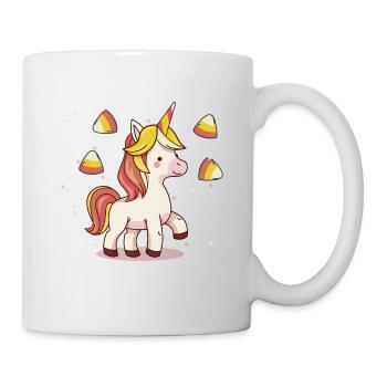 Einhorn Candy Corn Halloween Party Trick Or Treat - Tasse - Weiß - Rechts
