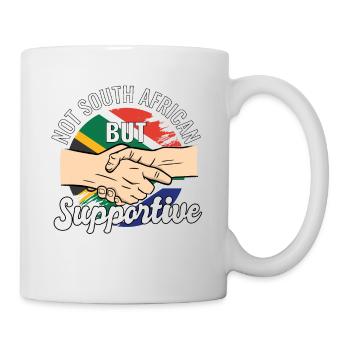 Pas sud-africain mais soutenant le voyageur du Sud - Mug blanc - blanc - Droite