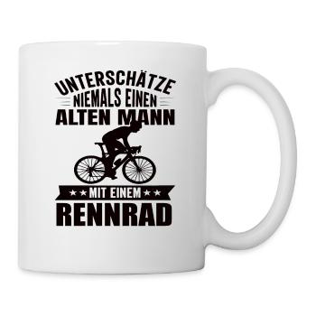 Rennrad Rennradfahrer Radsport Radrennen Fahrrad - Tasse - Weiß - Rechts