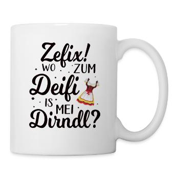 Volksfest Oktober Volksfest Sprüche - Tasse - Weiß - Rechts