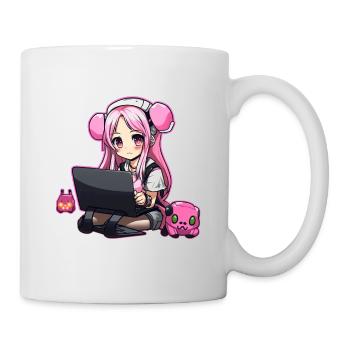 Gaming Konsole PC Zockerin Mädchen Gamer Girl - Tasse - Weiß - Rechts