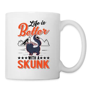 La vie est meilleure avec les mouffettes - Mug blanc - blanc - Droite