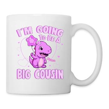 I'm Going To Be A Big Cousin Dinosaur Graphic Idea - Tasse - Weiß - Rechts