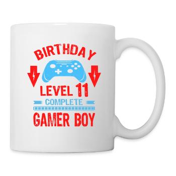 Onze 11 ans BDay Son Garçon Drôle de joueur 11ème 11 - Mug blanc - blanc - Droite