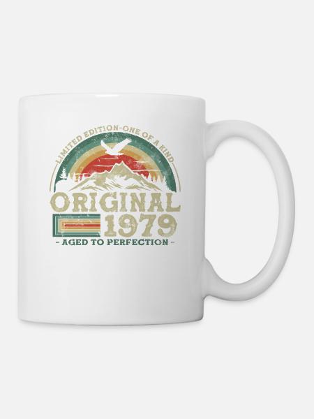 Retro 44 - Geschenk 44 Jahre - Tasse - Weiß