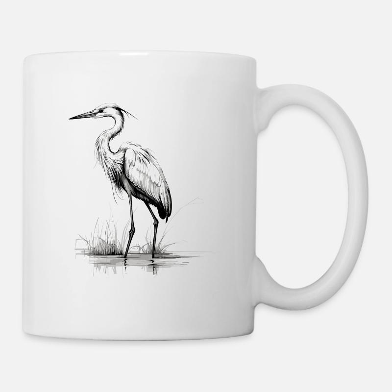 Reiher - Tasse - Weiß