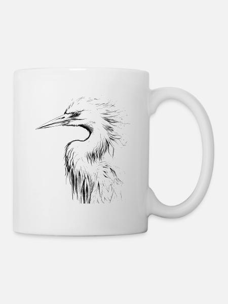 Reiher - Tasse - Weiß