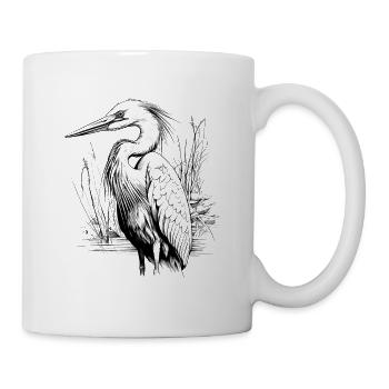 Héron - Mug blanc - blanc - Droite