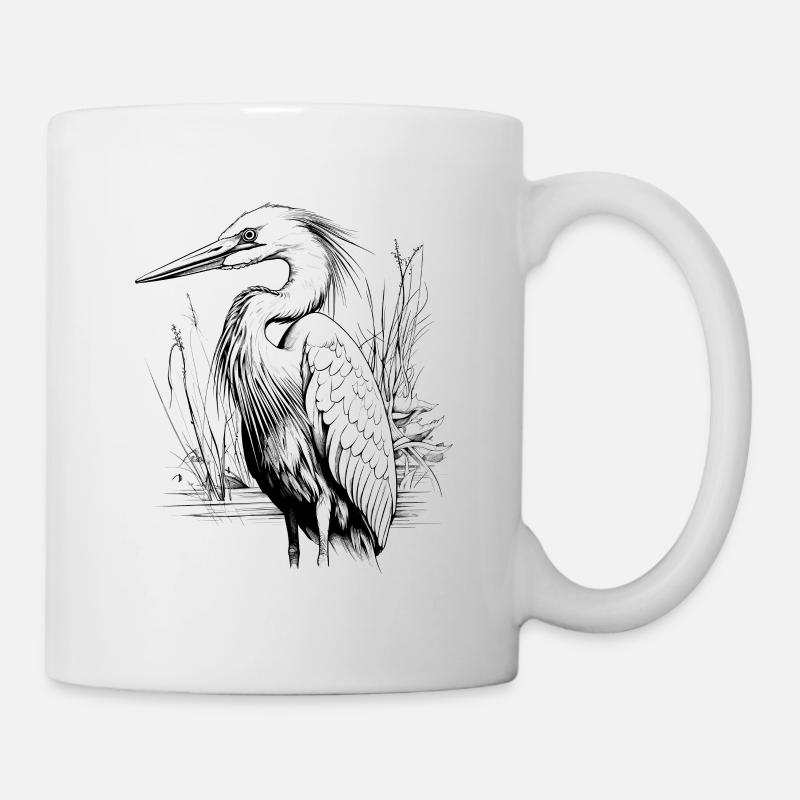 Reiher - Tasse - Weiß