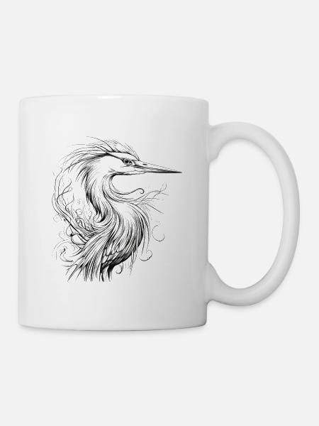 Reiher - Tasse - Weiß