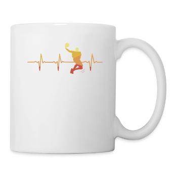 Basketball Heartbeat Pulse Cadeau de joueur de basket-ball - Mug blanc - blanc - Droite