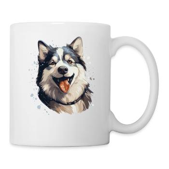 Alaskan Malamute Dog Painted - Mug - white - Right