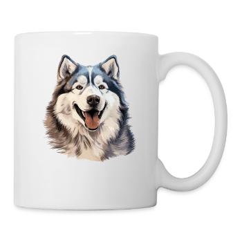 Painted Alaskan Malamute Dog - Mug - white - Right