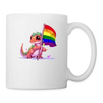 Dinosaure LGBT Pride Jeu de mots drapeau arc-en-ciel transgenre - Mug blanc - blanc - Droite