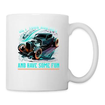 Hot Rod Sortez votre tige, Muscle Car Rat Rod - Mug blanc - blanc - Droite