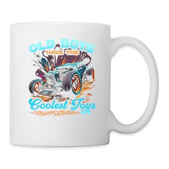 Hot Rod Grandpa, Old Boys Coolest Toys, Muscle Car - Mug blanc - blanc - Droite