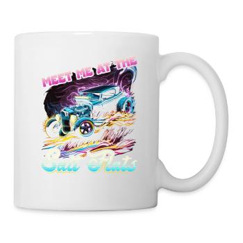 Hot Rod Meet Me At The Salt Flats, Muscle Car Rat - Mug - white - Right