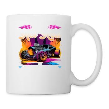 J’ai un hot rod ma voiture est belle trop drôle muscle - Mug blanc - blanc - Droite