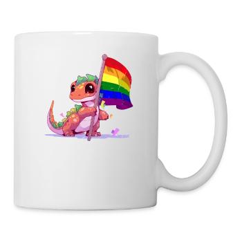 Cool Dinosaur LGBT Pride Transgender Lesbian Gay - Mug - white - Right