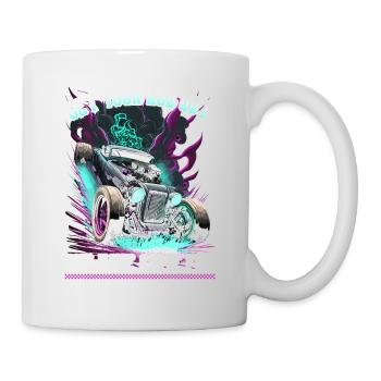 Hot Rod Get Your Rod Out, Muscle Car Rat Rod - Mug - white - Right