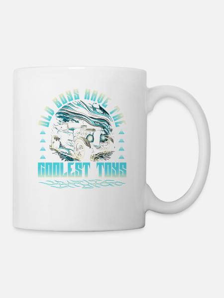Hot Rod Grandpa, Old Boys Coolest Toys, Muscle Car - Mug - white