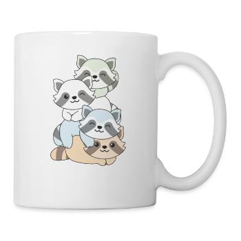 Unlabeld Flag Pride LGBTQ Cute Raccoon - Mug - white - Right