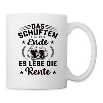Rente Renteneintritt Rentenalter Rente Spruch - Tasse - Weiß - Rechts