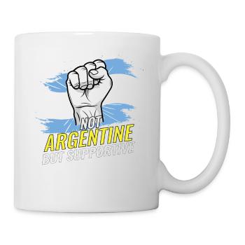 Pas argentin mais un drapeau argentin de soutien - Mug blanc - blanc - Droite