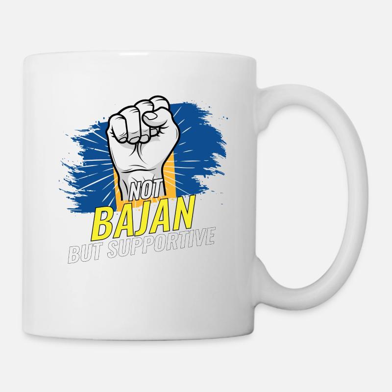 Not Bajan But Supportive Barbados Flag Country - Mug - white