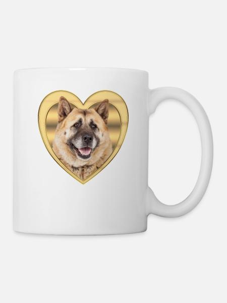 Akita - Dog Lover - Dog Heart - Mug - white