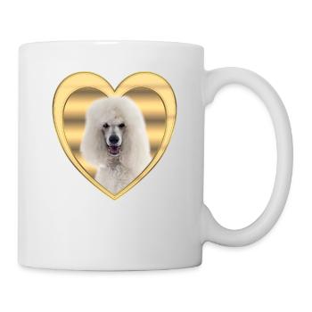 Caniche - Amoureux des chiens - Cœur de chien - Mug blanc - blanc - Droite