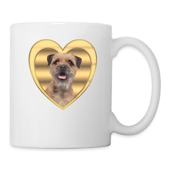 Border Terrier - Dog Lovers - Dogs Heart - Mug - white - Right