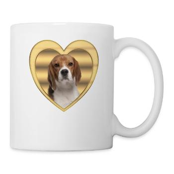 Beagle - Dog Lover - Dog Heart - Mug - white - Right