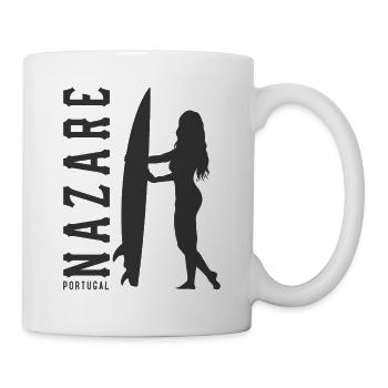 Nazare Surfer Girl Portugal - Mug blanc - blanc - Droite