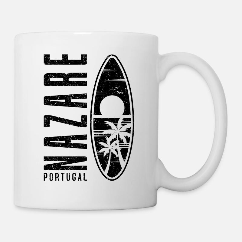 Nazare Surfboard Portugal - Mug blanc - blanc